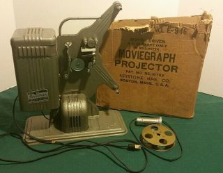 Vtg Rare Antique Keystone 16mm Film Moviegraph Projector E - 946 In Orig Box Usa