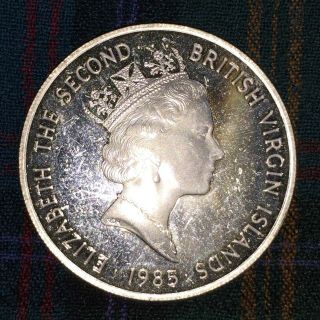 British Virgin Islands $20.  00,  " Gold Bar " Reverse - Proof,  Silver,  Rare