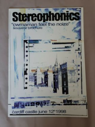 Stereophonics Cardiff Castle 1998 Programme Rare