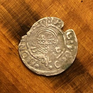 Authentic Medieval European Silver Coin Middle Ages Artifact Token Medal Rare E