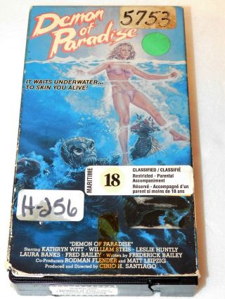Demon Of Paradise Rare Oop Vhs Creature Horror 1987 Wb Sci Fi