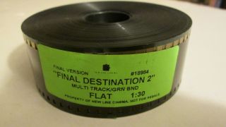 Final Destination 2 Movie 35mm Film Trailer Final Version Flat Rare Horror Gore