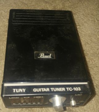 Vintage Guitar Tuner Pearl Musical Instrument Co Tuny Tc103 Xx Rare Mij