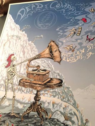 RARE Dead and & Company Eugene OR 2018 AP Poster Print SIGNED DOODLED grateful 2