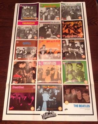 Beatles Rare Full Glossy Early Singles Sleeve Artwork Poster Oversized