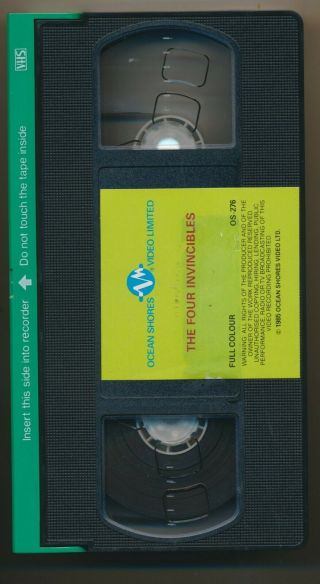 The Four Invincibles Martial Arts Action Kung Fu Ocean Shores Big Box VHS RARE 4