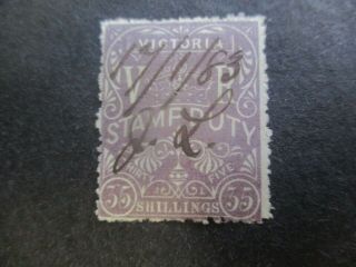 Victoria Stamps: 35/ - Stamp Duty - Seldom Seen - Rare (f34)
