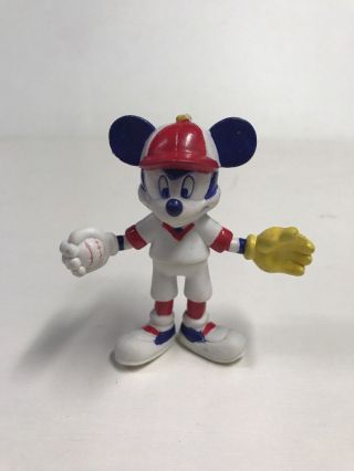 Vintage Monogram Mickey Mouse Baseball Player Bendy Figure Rare M2