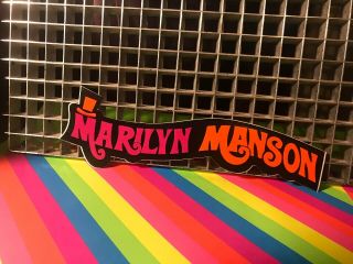 Marilyn Manson Sticker 7 1/2” X 1 1/4” Vintage 1990 
