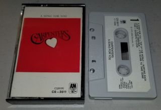 The Carpenters A Song For You Cassette Tape Vintage Rare