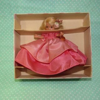 Rare Nancy Ann Storybook Bisque Pudgy Ms Doll 1 " Rose " W/wrist Tag & Rose Excl