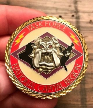 Very Rare U.  S.  Marine Corps Task Force National Capitol Region Challenge Coin