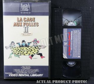 La Cage Aux Folles Ii Vhs Tape Rare Video Rental Library Matching Serial Numbers