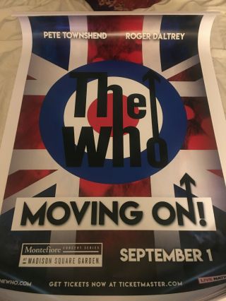 the who peter townsend roger daltry msg nyc 2019 poster rare promo 2
