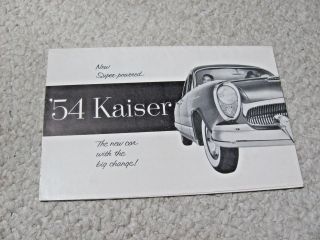 1954 Kaiser (usa) Sales Brochure.  Rare.
