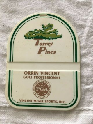 Vintage Rare Golf Course Bag Tag - Torrey Pines La Jolla California Pga