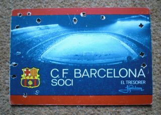 Fc Barcelona Rare 1973 Members Season Ticket Football Memorabilia Barca Espana