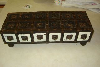 Rare Vintage Chinese ? Wood Storage Treasure Box Case
