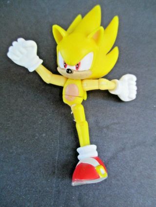 Sega Jazwares 3 " Sonic The Hedgehog Yellow Jointed Action Fig Rare Parts/repair