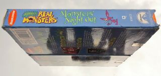 AHHH REAL MONSTERS - MONSTER ' S NIGHT OUT (VHS) RARE NICKELODEON ANIMATED SERIES 3