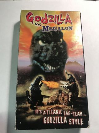 Godzilla Vs.  Megalon Vhs - Rare Classic Goodtimes Video 1996
