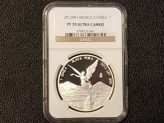 2012 Mexico 1 Oz Silver Libertad Proof Ngc Pf70 Ultra Cameo - Key Date - Rare