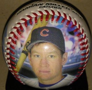 Damian Miller 27 Chicago Cubs Fotoball Special Edition Glossy Baseball Rare