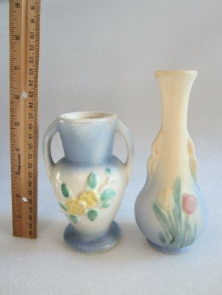 Rare Originalvintage 1940’s Hull Art Pottery Miniature Vases