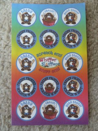 Whiffer Sniffer Donuts Doughnuts Stinky Scratch N Sniff Stickers 1 Sheet Rare