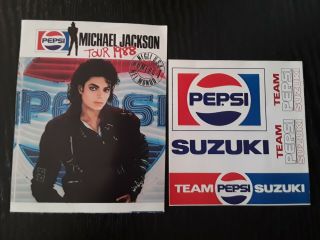 Pepsi Cola Michael Jackson Tour 1988 Stickers.  Very Rare