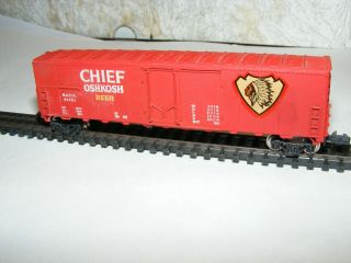 Very Rare N Scale Con - Cor " Chief Oshkosh " Beer Reefer Japan Made File3082