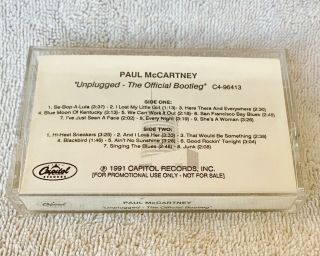 Paul Mccartney " Unplugged - The Official Bootleg " Rare U.  S Promo Advance Cassette