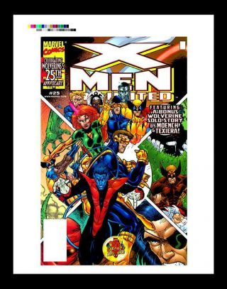Brett Booth X - Men Unlimited 25 Rare Production Art Cover