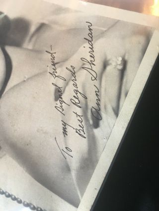 Ann Sheridan Very Rare Early Autographed Photo 1939 2