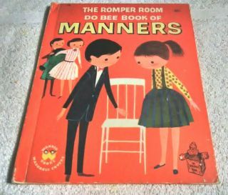 Rare Vintage Wonder Book The Romper Room Do Bee Book Of Manners 1960