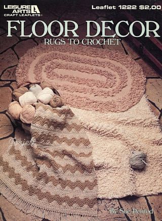 Floor Decor Rugs To Crochet 3 Classic Styles Crochet Pattern Booklet Rare