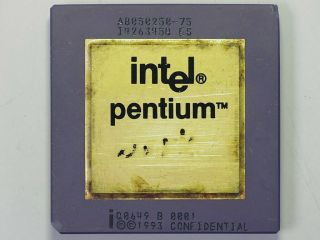 Rare Intel A8050250 - 75 Q0649 Es Engineering Sample Cpu Gold Cap Corner Chipped