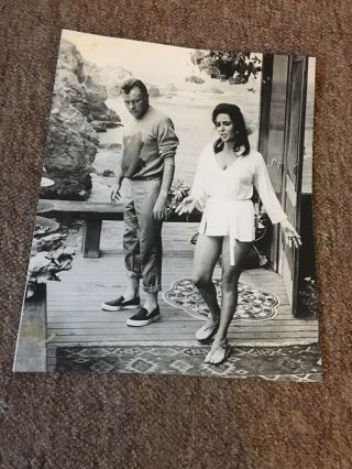 Elizabeth Taylor And Richard Burton - Rare 1965 Press Photo.