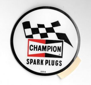 Champion Spark Plugs Period Sticker F1 Jim Clark Graham Hill Jackie Stewart Rare