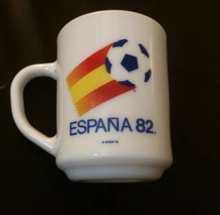 Espana 82 Football World Cup Glass Arcopal Mug - Rare