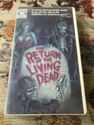 Return Of The Living Dead Vhs Horror Rare Zombies Cult Thorn Emi Hbo Video