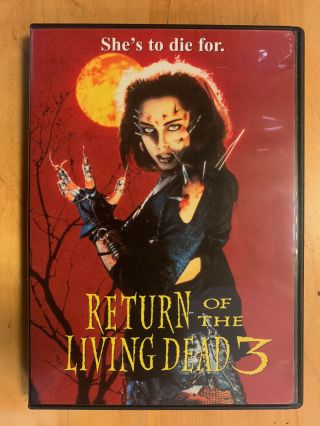 Return Of The Living Dead 3 Rare Au Dvd Tired Zombie Horror Sequel