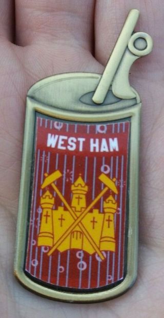 West Ham United Can Metal Pin Badge Rare Vgc