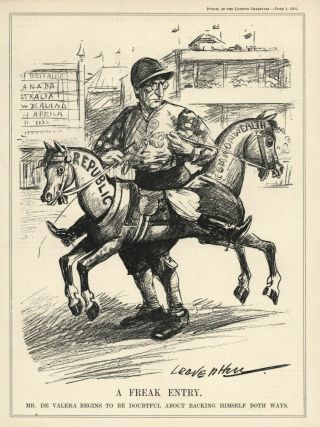 Rare 1932 Punch Political Cartoon - Ireland - George De Valera - Commonwealth