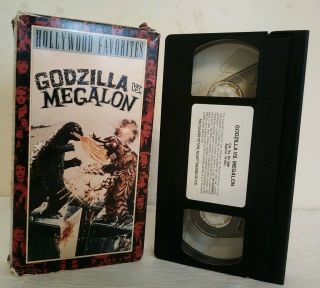 Godzilla Vs Megalon Vhs Tape Rare Cult Horror Exploitation.