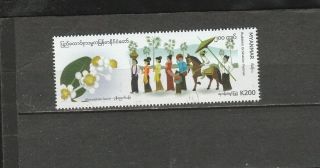 Burma Stamp 2019 Issued Ordination Festivals Single,  Mnh,  Rare