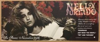 Nelly Furtado Rare 2003 Promo Poster W/ Release Date For Folklore Cd 22x9 Usa