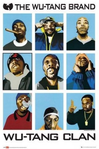 The Wu - Tang Clan Poster Collage Rare Hot 24x36