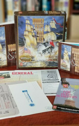 Wooden Ships And Iron Men Avalon Hill Big Box Pc 1996 Dos Cd - Rom Rare/vintage