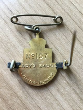 Very Rare 1934 Aldershot Racecourse Lady Members Badge 3